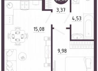Продаю 1-ком. квартиру, 36.1 м2, Тула, Пряничная улица, 9