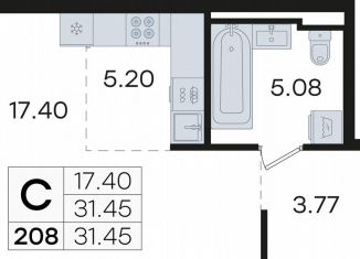 Продается квартира студия, 31.5 м2, Нижний Новгород, метро Горьковская