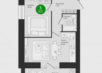 Продам 1-ком. квартиру, 52.1 м2, Йошкар-Ола