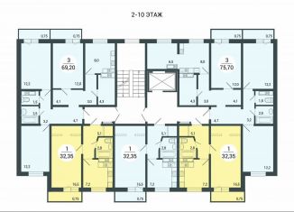 Продажа 1-ком. квартиры, 32.5 м2, Курган