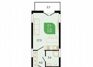 Продается квартира студия, 28 м2, Сочи, улица Искры, 66/9к1, ЖК Флора