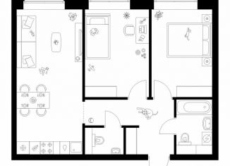 Продается двухкомнатная квартира, 56 м2, Москва, СВАО, жилой комплекс Полар, 1.5