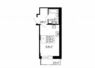 Продаю квартиру студию, 23.2 м2, деревня Скотное, Рождественская улица, 2