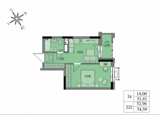 Продам 1-комнатную квартиру, 33 м2, Удмуртия