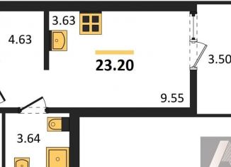 Продаю квартиру студию, 23.2 м2, Новосибирск, Выборная улица, 133/1