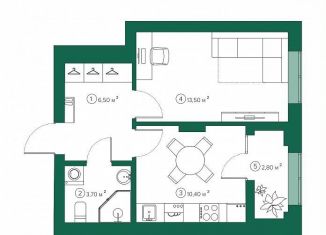 Продажа 1-комнатной квартиры, 35.5 м2, Томск, Октябрьский район, улица Пушкина, 61/10