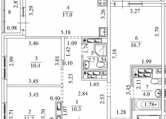3-ком. квартира на продажу, 72.8 м2, Екатеринбург, Отрадная улица, 1, Верх-Исетский район