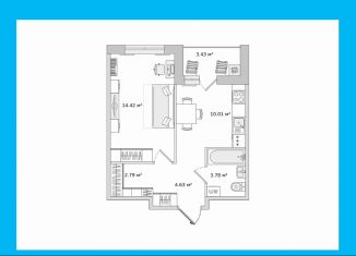 Продажа 1-комнатной квартиры, 39.1 м2, Санкт-Петербург, муниципальный округ Коломяги, Плесецкая улица, 24