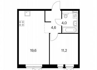 Продаю 1-ком. квартиру, 39.1 м2, Котельники, ЖК Белая Дача Парк, микрорайон Парковый, 1к6