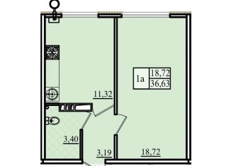 Продажа 1-комнатной квартиры, 36.6 м2, Севастополь
