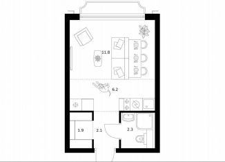 Продаю квартиру студию, 24.3 м2, Москва, ВАО, ЖК 2-й Иртышский, 1.2