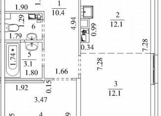 Продажа 1-ком. квартиры, 51.8 м2, Екатеринбург, Отрадная улица, 1, Верх-Исетский район