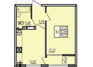 Продажа однокомнатной квартиры, 34.2 м2, Севастополь