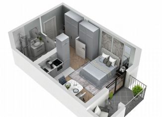 Продаю квартиру студию, 29.3 м2, посёлок городского типа Гвардейское, Курганная улица