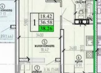 Продается однокомнатная квартира, 38.5 м2, Самара, улица Советской Армии, 91, ЖК Унисон