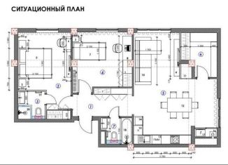 Трехкомнатная квартира на продажу, 68.9 м2, Сочи, Клубничная улица, 6Б, микрорайон Новый Сочи
