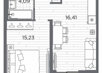 1-ком. квартира на продажу, 42.1 м2, Санкт-Петербург, метро Горный институт