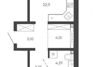 Продается 2-ком. квартира, 55.4 м2, Новосибирская область