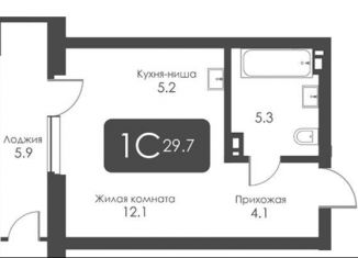 Квартира на продажу студия, 29.7 м2, Новосибирск, Дзержинский район