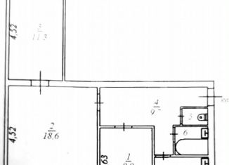 3-ком. квартира на продажу, 60.4 м2, деревня Новое Девяткино, улица Энергетиков, 6