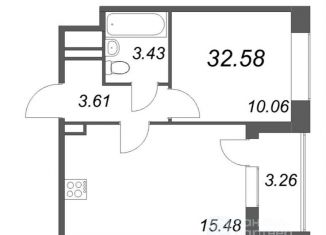 Продаю однокомнатную квартиру, 32.6 м2, Санкт-Петербург, муниципальный округ Новоизмайловское, 1-й Предпортовый проезд, 1