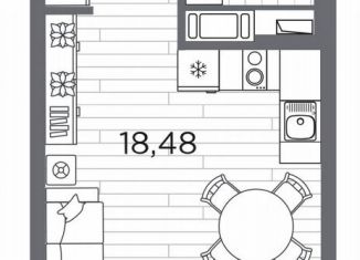Продажа квартиры студии, 28.3 м2, Санкт-Петербург, муниципальный округ Гавань, Клубный переулок
