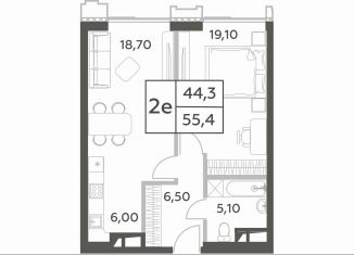 Продается однокомнатная квартира, 54.8 м2, Москва, район Раменки, проспект Генерала Дорохова, вл1к1