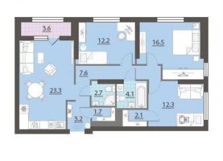 Продаю 3-ком. квартиру, 88.2 м2, Екатеринбург, метро Уральская