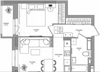 Продам 2-комнатную квартиру, 38.9 м2, деревня Кондратово