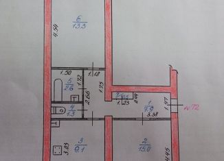 Продаю двухкомнатную квартиру, 51.2 м2, Жуков, улица Ленина, 24