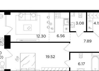 2-ком. квартира на продажу, 59 м2, Москва, Шелепихинская набережная, 42к1, ЖК Фридом