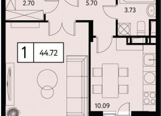 Продам 1-комнатную квартиру, 44.7 м2, Москва, метро Семеновская