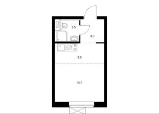 Продаю квартиру студию, 21.7 м2, Москва, ЖК Римского-Корсакова 11