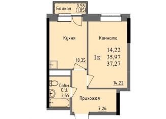 Продаю однокомнатную квартиру, 36 м2, Ижевск, улица Ключевой Посёлок, 23литА