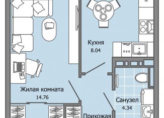 Продажа однокомнатной квартиры, 31 м2, Ульяновск, жилой комплекс Город Новаторов, 2