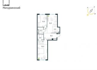 Продается 3-комнатная квартира, 69.6 м2, Москва, жилой комплекс Левел Мичуринский, к7