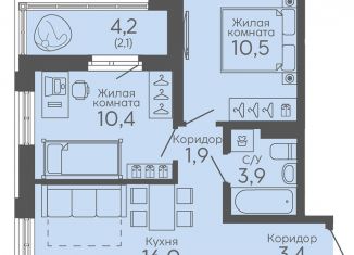 Продаю двухкомнатную квартиру, 48.2 м2, Екатеринбург, метро Ботаническая, Новосинарский бульвар, 6