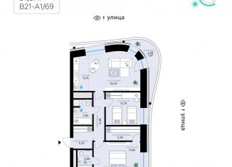Продам трехкомнатную квартиру, 91.4 м2, Москва, метро Строгино
