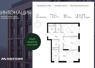 Продажа двухкомнатной квартиры, 71.6 м2, Москва, СЗАО, Щукинская улица, 3