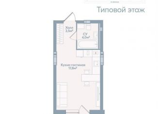 Квартира на продажу студия, 28 м2, Астрахань, Моздокская улица, 40