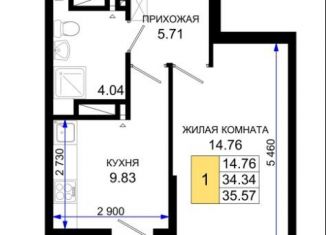 Продажа однокомнатной квартиры, 35.6 м2, Ростовская область