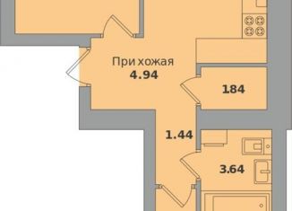 2-ком. квартира на продажу, 52.7 м2, Калининград, Московский район