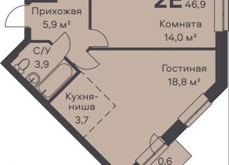Продажа 2-ком. квартиры, 46.9 м2, Пермь