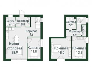 Квартира на продажу со свободной планировкой, 102.4 м2, Челябинская область, Спортивная улица, 22