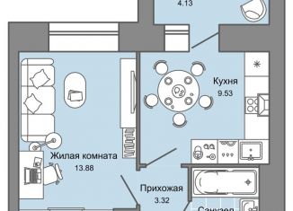 Продаю 1-комнатную квартиру, 33 м2, Ульяновск, жилой комплекс Центрополис, 5