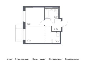 Продам 1-комнатную квартиру, 34.1 м2, деревня Мисайлово, микрорайон Пригород Лесное, к14.2