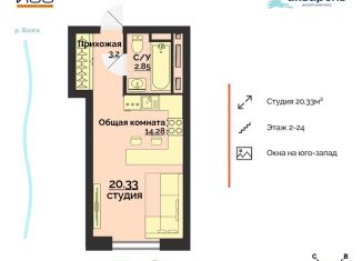 Продажа квартиры студии, 20.3 м2, Ульяновск
