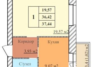 Продается однокомнатная квартира, 35.6 м2, Ярославль, 2-й Норский переулок, 8, Дзержинский район