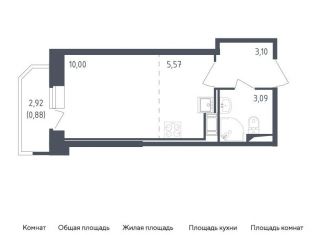Квартира на продажу студия, 22.6 м2, Санкт-Петербург, жилой комплекс Живи в Рыбацком, 5, ЖК Живи в Рыбацком