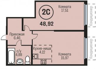Двухкомнатная квартира на продажу, 48.9 м2, Алтайский край, Южный тракт, 15к3